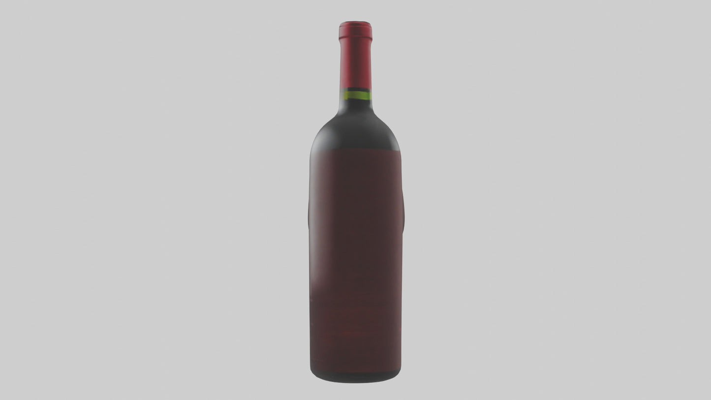 3D model Red wine model VR / AR / low-poly