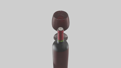 3D model Red wine model VR / AR / low-poly