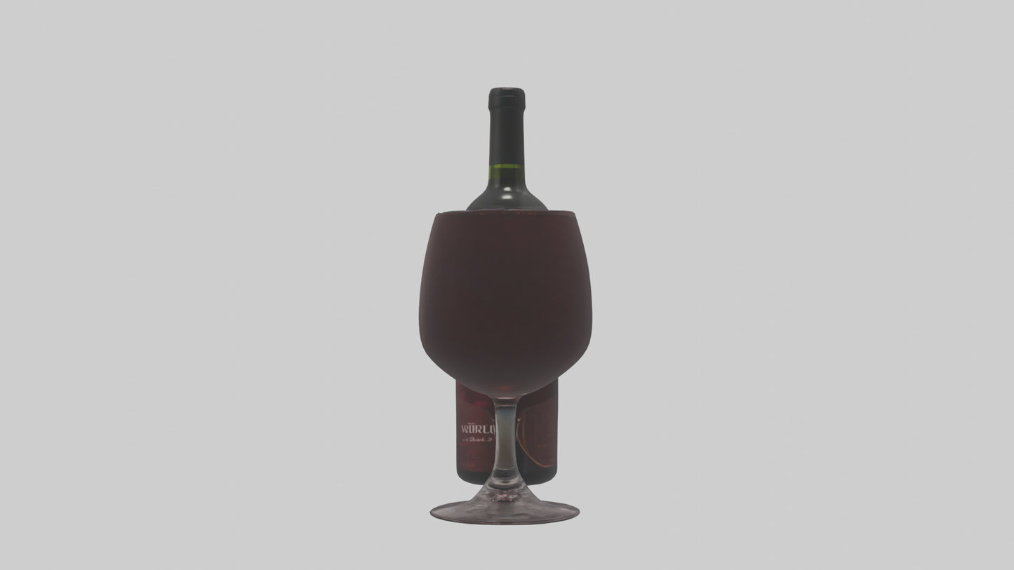 3D model Red wine model VR / AR / low-poly