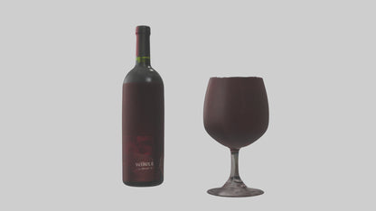 3D model Red wine model VR / AR / low-poly