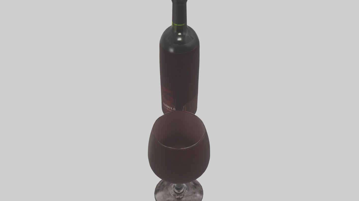 3D model Red wine model VR / AR / low-poly