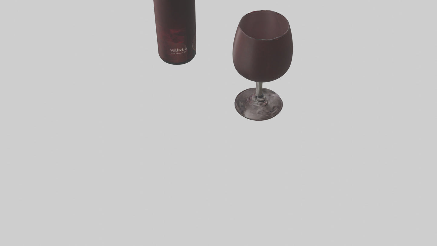 3D model Red wine model VR / AR / low-poly