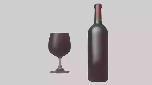 3D model Red wine model VR / AR / low-poly