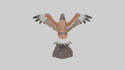 Redtailed Hawk statue model VR / AR / low-poly
