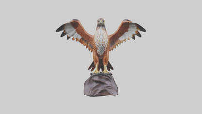 Redtailed Hawk statue model VR / AR / low-poly