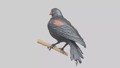 3D model Redwinged Blackbird statue model VR / AR / low-poly