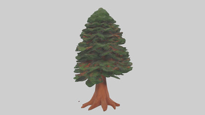 3D model Redwood tree model VR / AR / low-poly