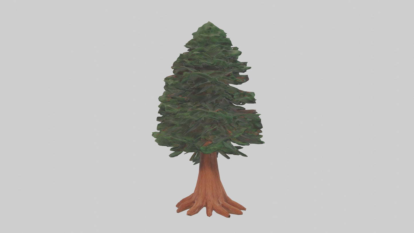 3D model Redwood tree model VR / AR / low-poly