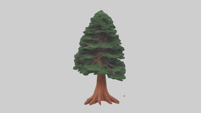 3D model Redwood tree model VR / AR / low-poly