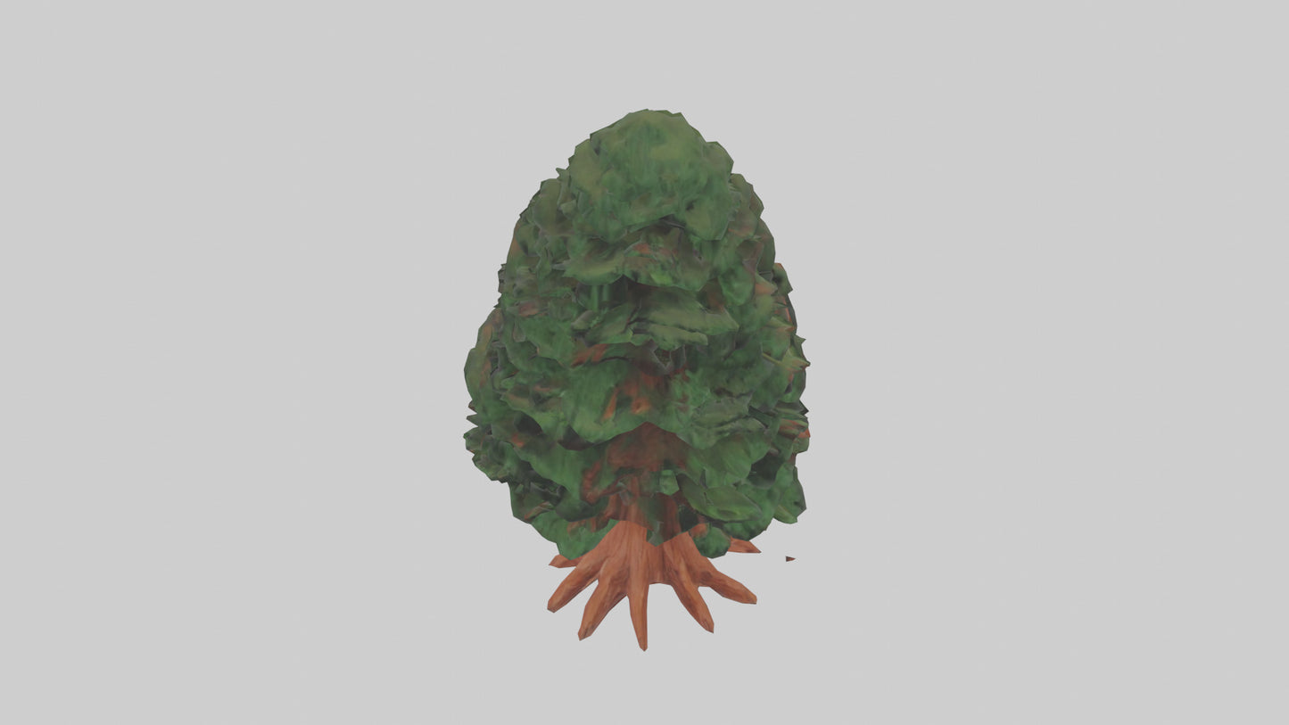 3D model Redwood tree model VR / AR / low-poly