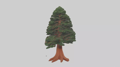 3D model Redwood tree model VR / AR / low-poly
