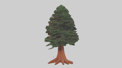 3D model Redwood tree model VR / AR / low-poly