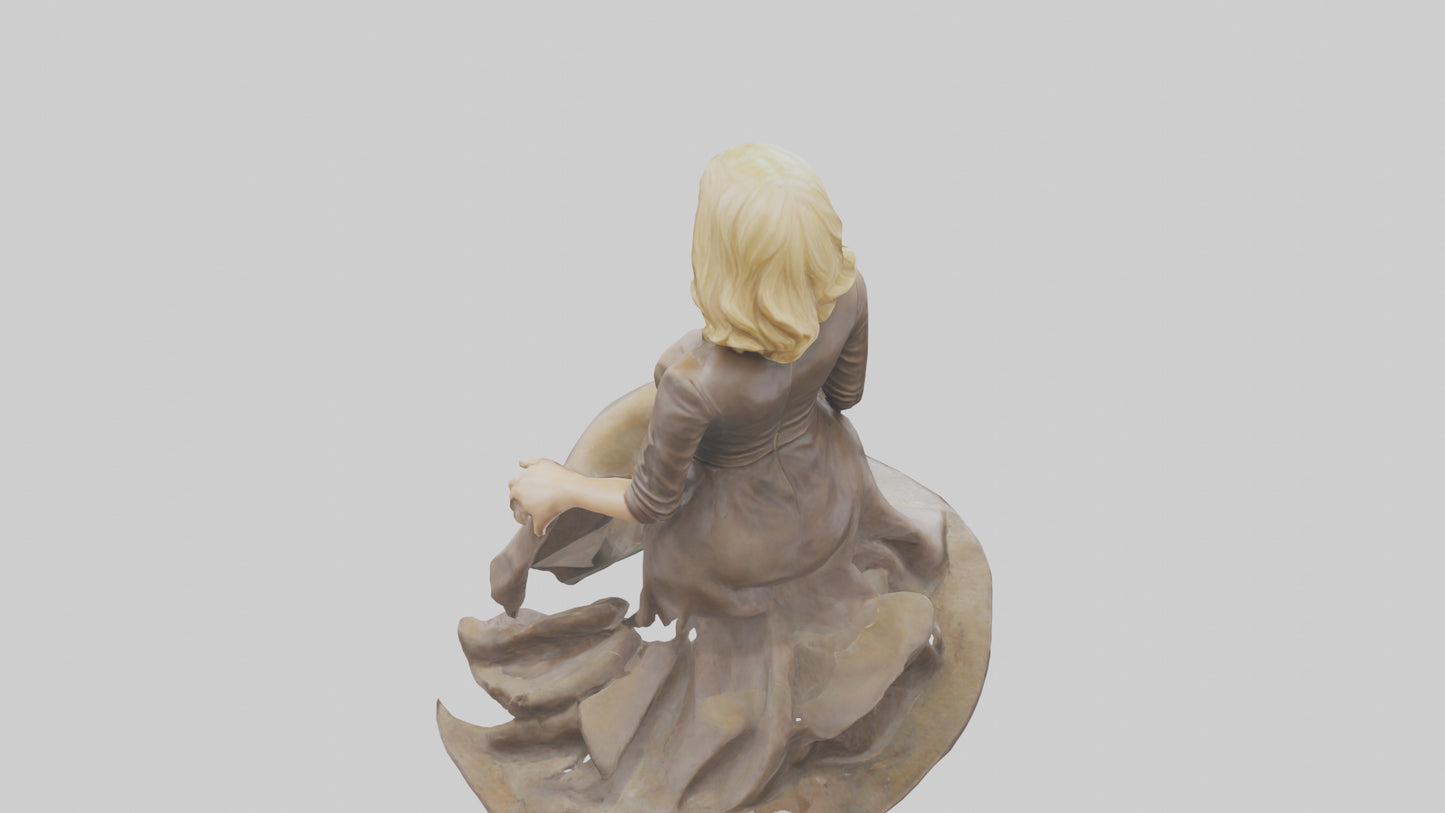 3D model Reese Witherspoon statue model VR / AR / low-poly