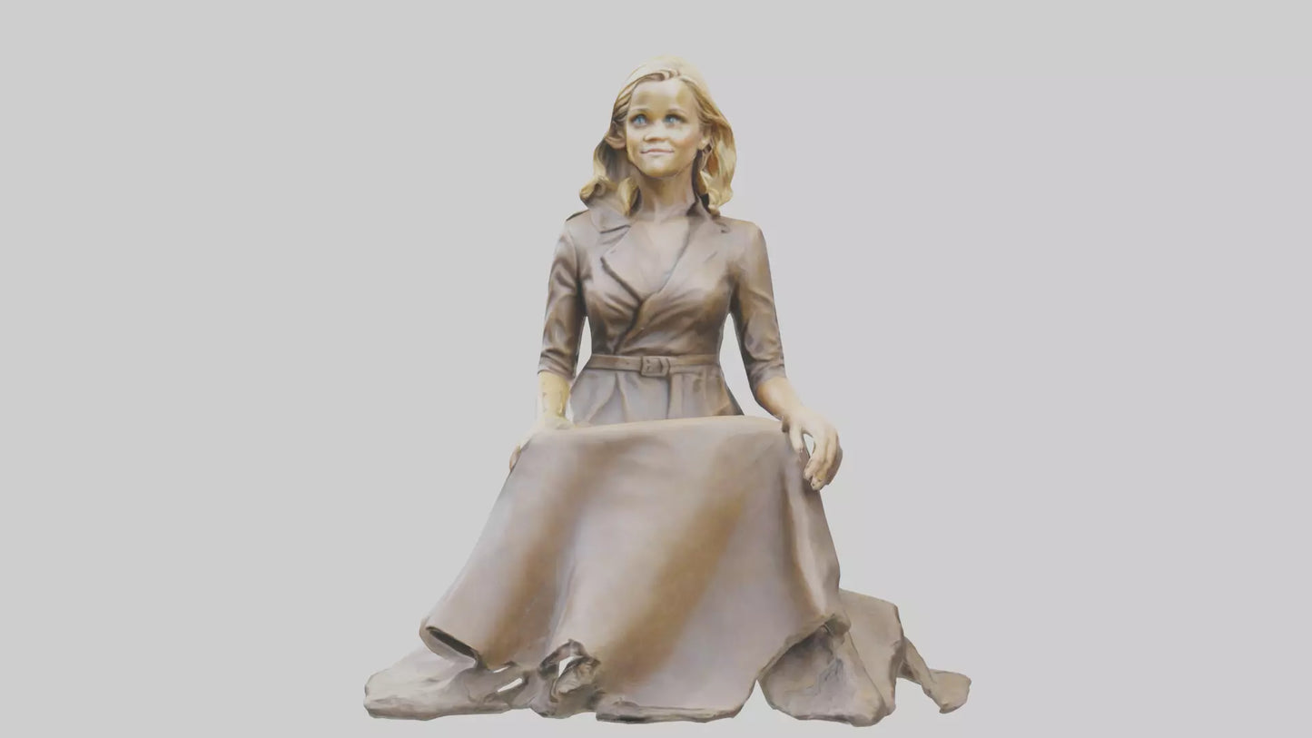 3D model Reese Witherspoon statue model VR / AR / low-poly