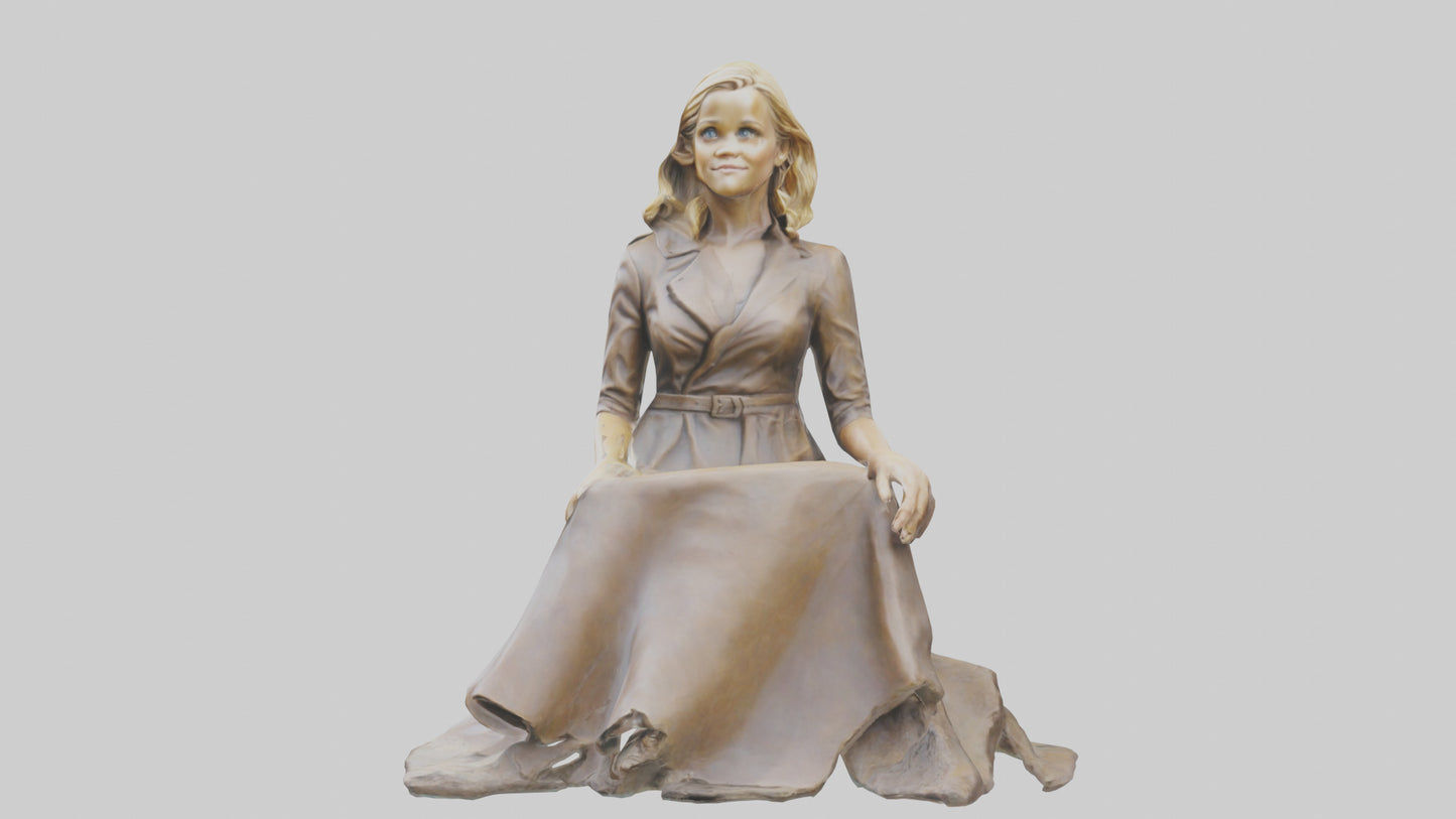3D model Reese Witherspoon statue model VR / AR / low-poly