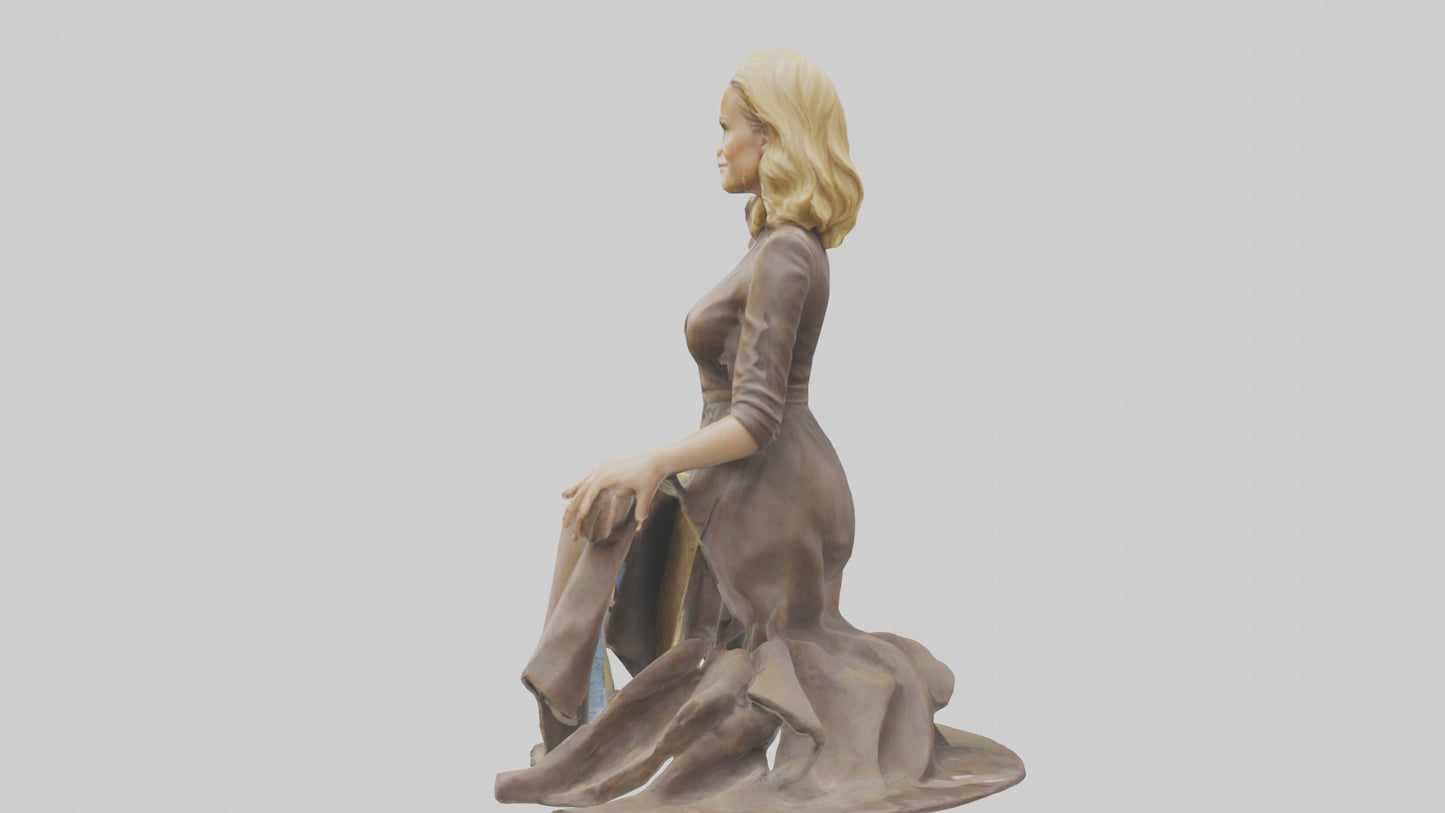 3D model Reese Witherspoon statue model VR / AR / low-poly