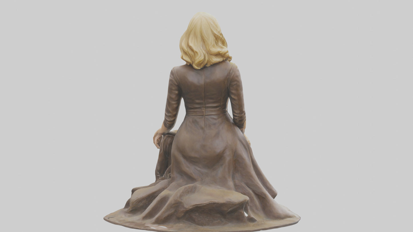 3D model Reese Witherspoon statue model VR / AR / low-poly