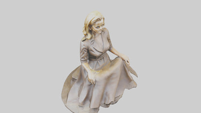 3D model Reese Witherspoon statue model VR / AR / low-poly