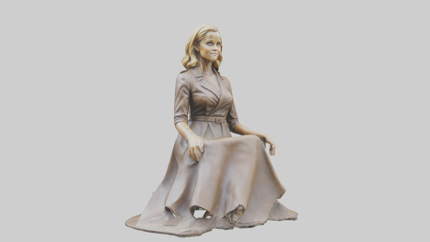 3D model Reese Witherspoon statue model VR / AR / low-poly