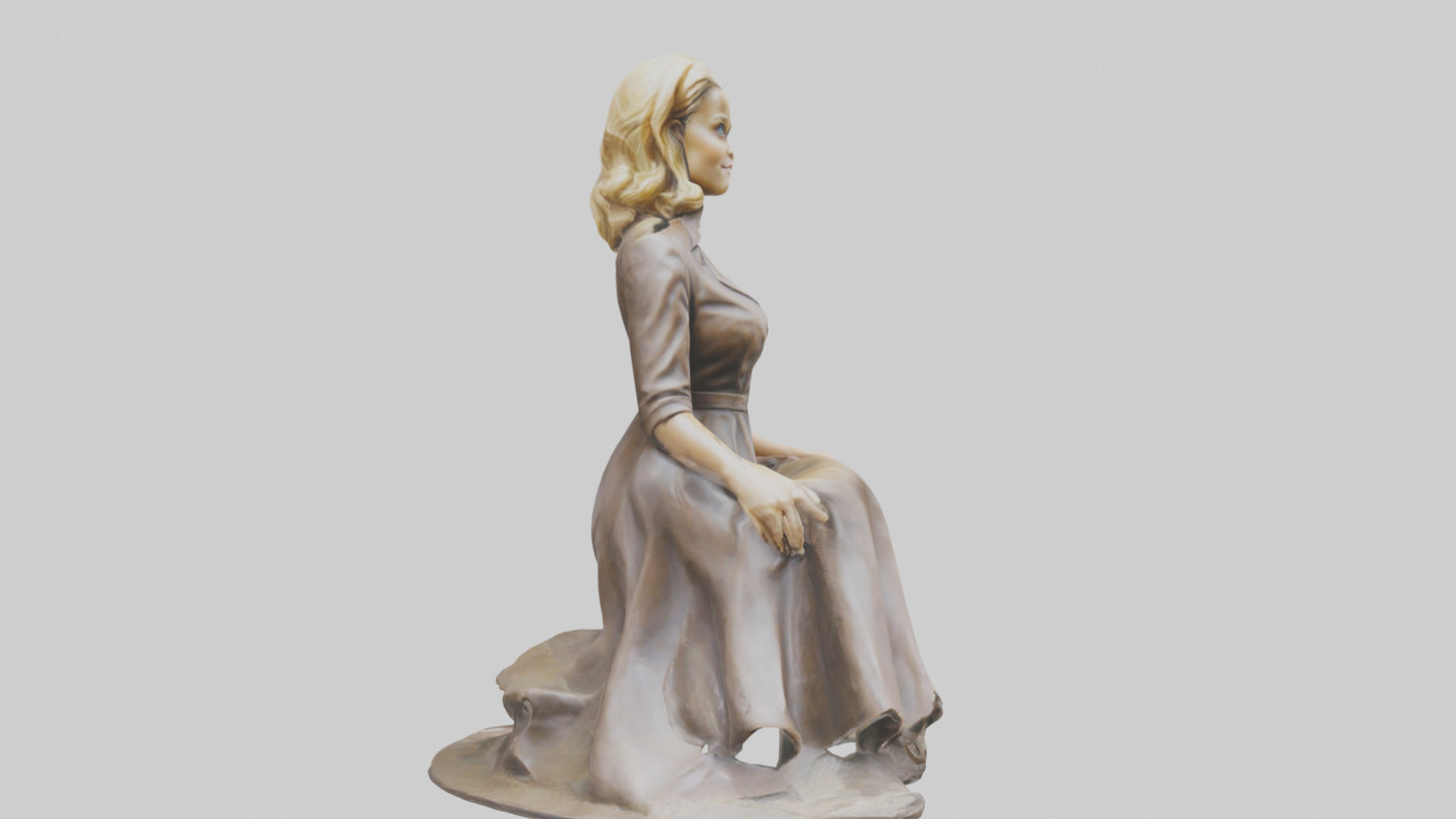 3D model Reese Witherspoon statue model VR / AR / low-poly