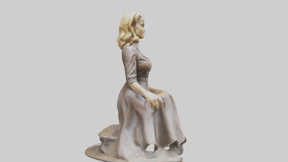3D model Reese Witherspoon statue model VR / AR / low-poly