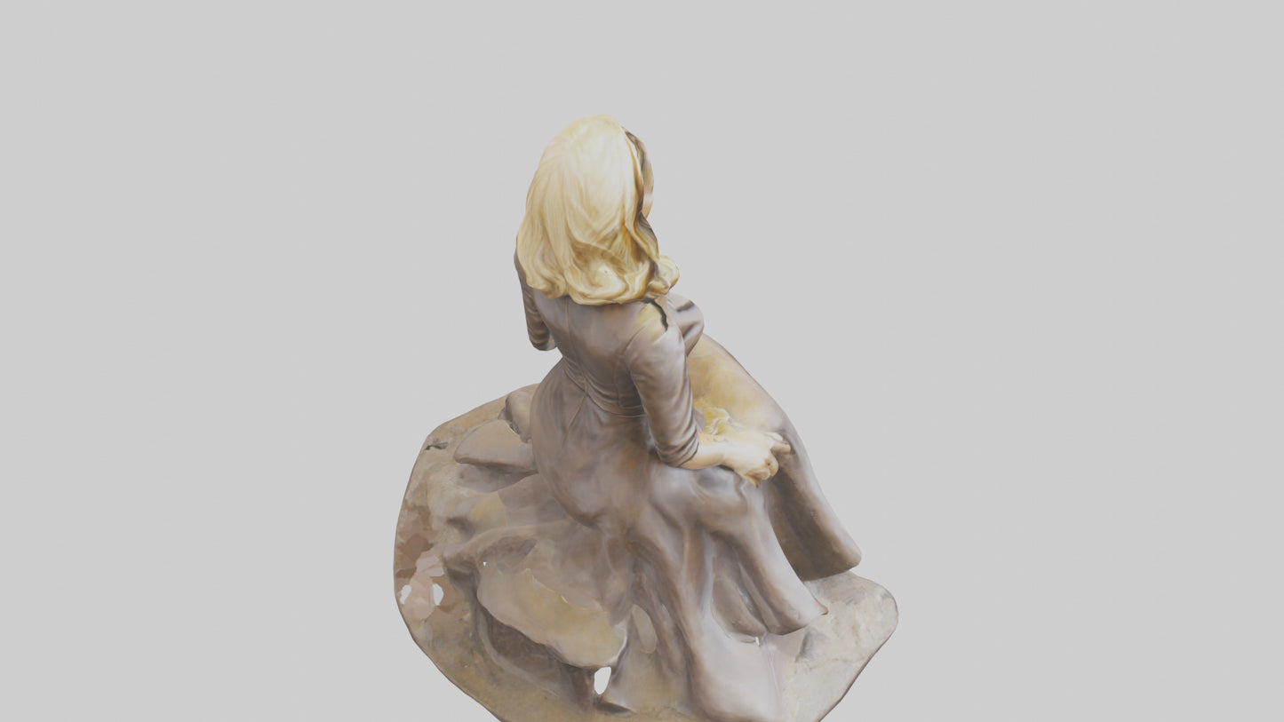 3D model Reese Witherspoon statue model VR / AR / low-poly