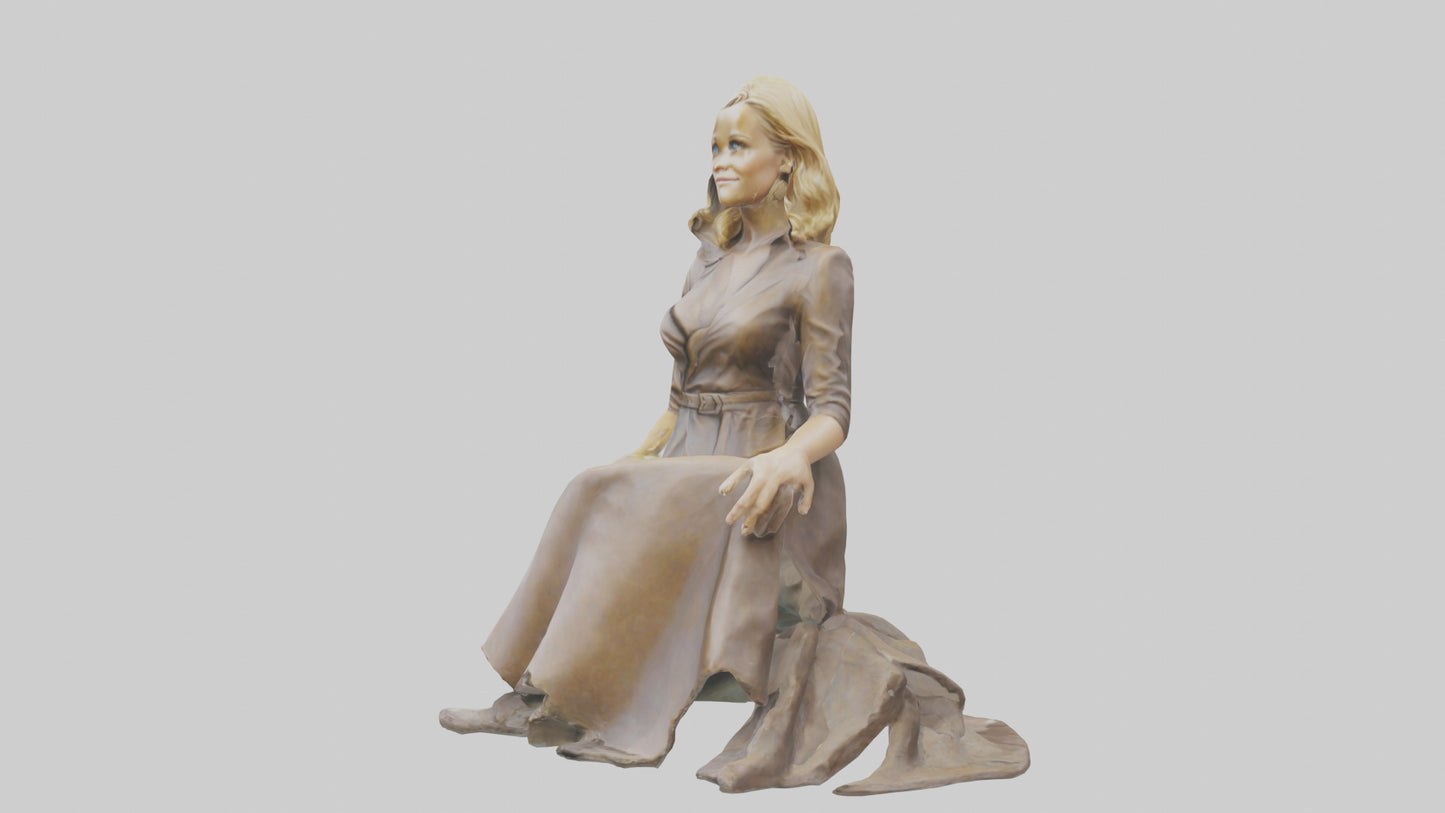 3D model Reese Witherspoon statue model VR / AR / low-poly