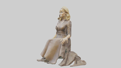 3D model Reese Witherspoon statue model VR / AR / low-poly