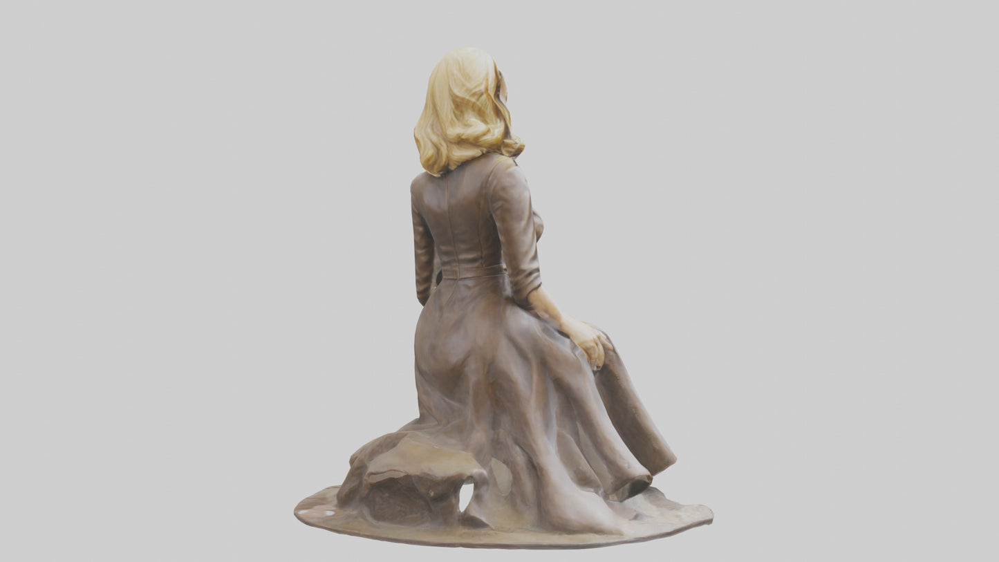 3D model Reese Witherspoon statue model VR / AR / low-poly