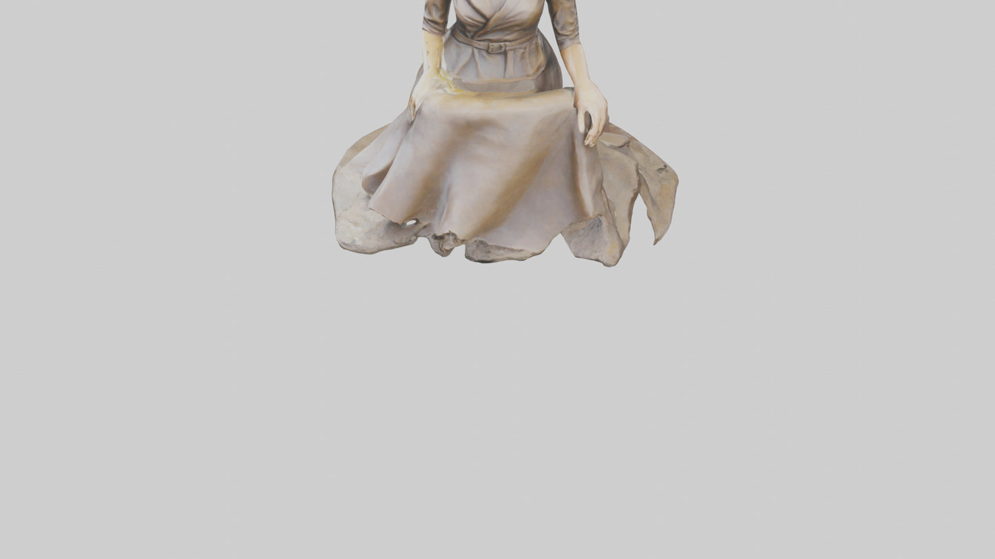 3D model Reese Witherspoon statue model VR / AR / low-poly