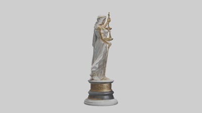 3D model Regal Statue of Justice model VR / AR / low-poly