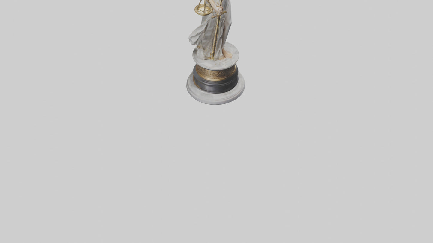 3D model Regal Statue of Justice model VR / AR / low-poly