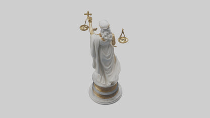 3D model Regal Statue of Justice model VR / AR / low-poly