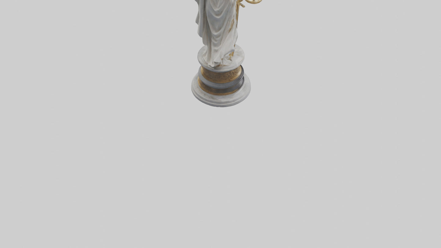 3D model Regal Statue of Justice model VR / AR / low-poly