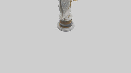3D model Regal Statue of Justice model VR / AR / low-poly