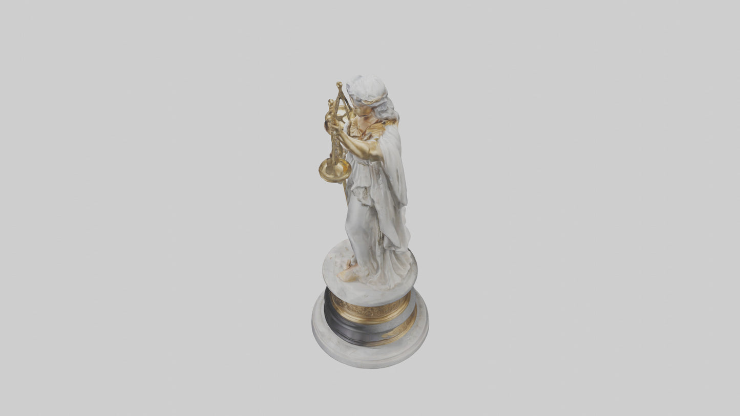 3D model Regal Statue of Justice model VR / AR / low-poly