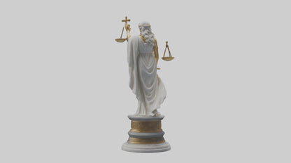 3D model Regal Statue of Justice model VR / AR / low-poly