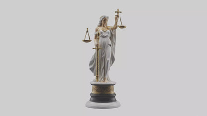 3D model Regal Statue of Justice model VR / AR / low-poly