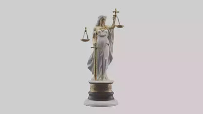 3D model Regal Statue of Justice model VR / AR / low-poly