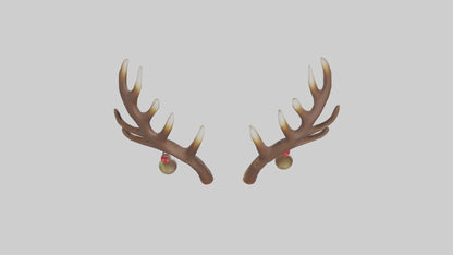 Reindeer Antlers Decor model VR / AR / low-poly