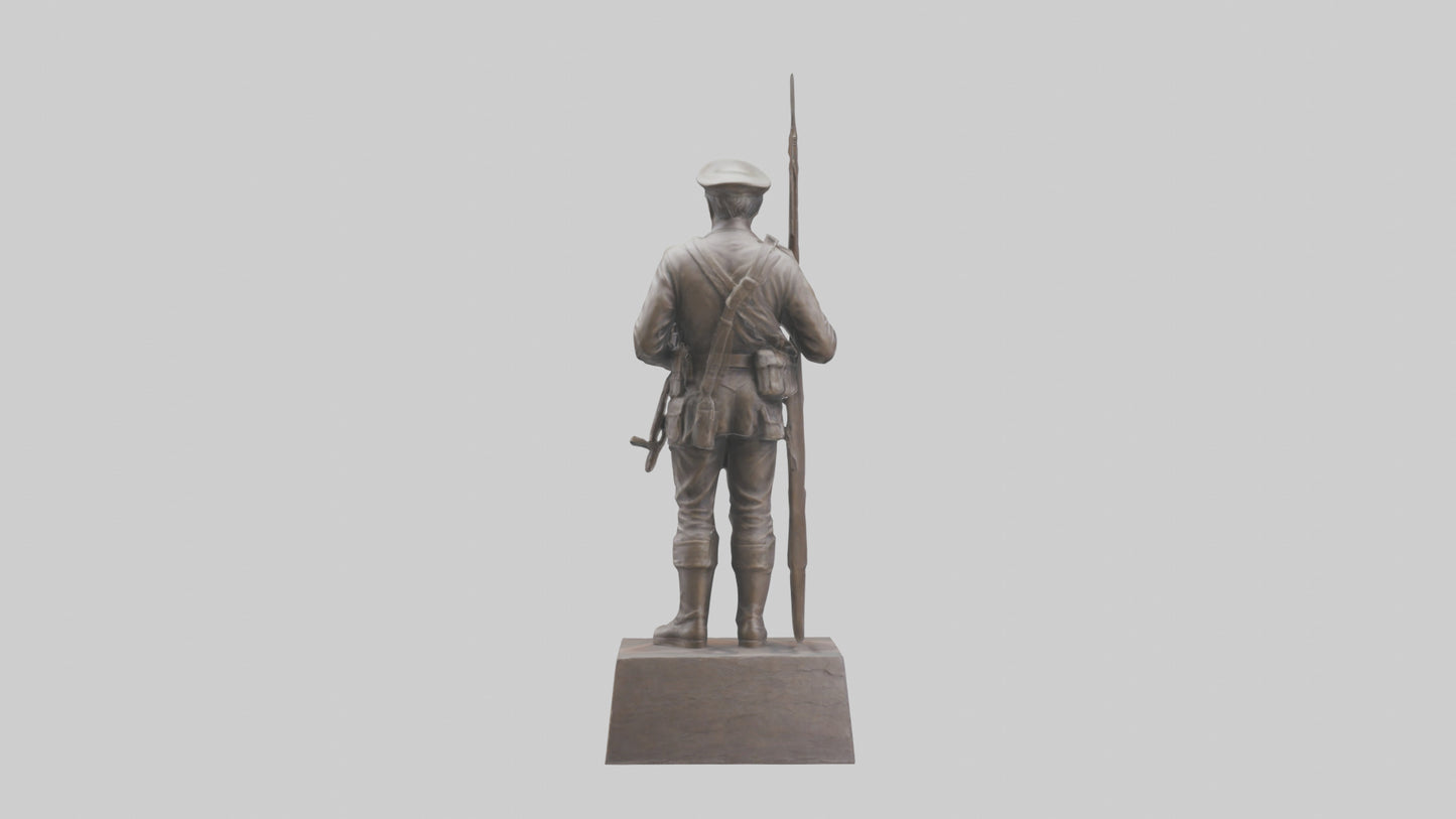 3D model Remembering the Brave statue model VR / AR / low-poly