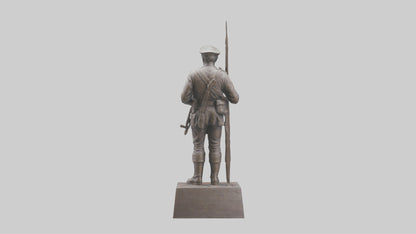 3D model Remembering the Brave statue model VR / AR / low-poly