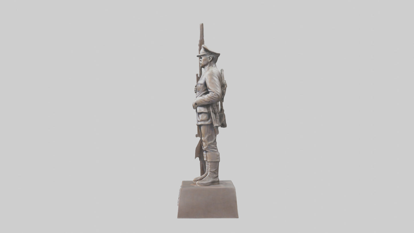 3D model Remembering the Brave statue model VR / AR / low-poly