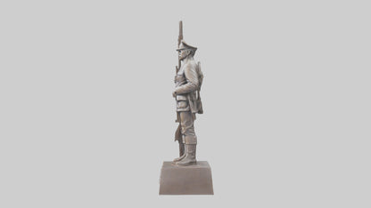 3D model Remembering the Brave statue model VR / AR / low-poly