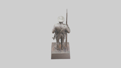 3D model Remembering the Brave statue model VR / AR / low-poly
