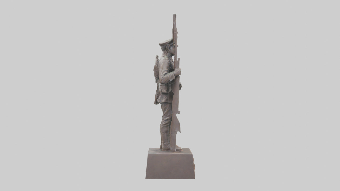 3D model Remembering the Brave statue model VR / AR / low-poly