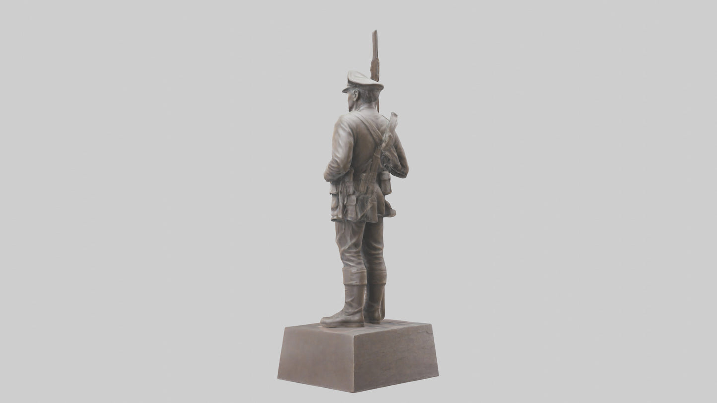 3D model Remembering the Brave statue model VR / AR / low-poly