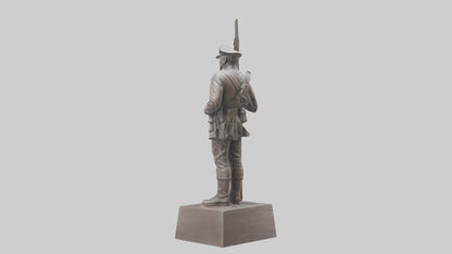 3D model Remembering the Brave statue model VR / AR / low-poly
