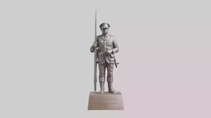 3D model Remembering the Brave statue model VR / AR / low-poly