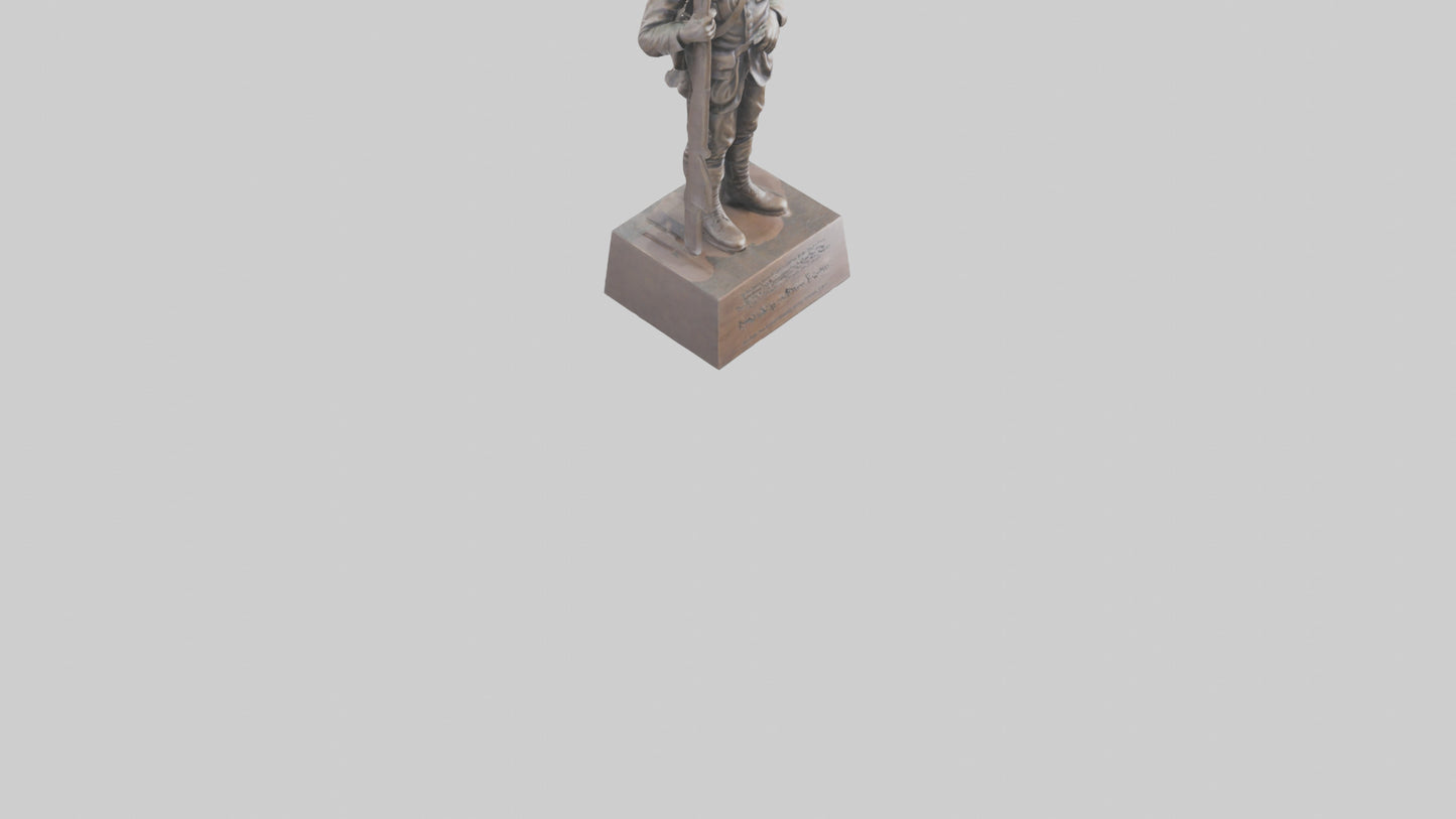 3D model Remembering the Brave statue model VR / AR / low-poly
